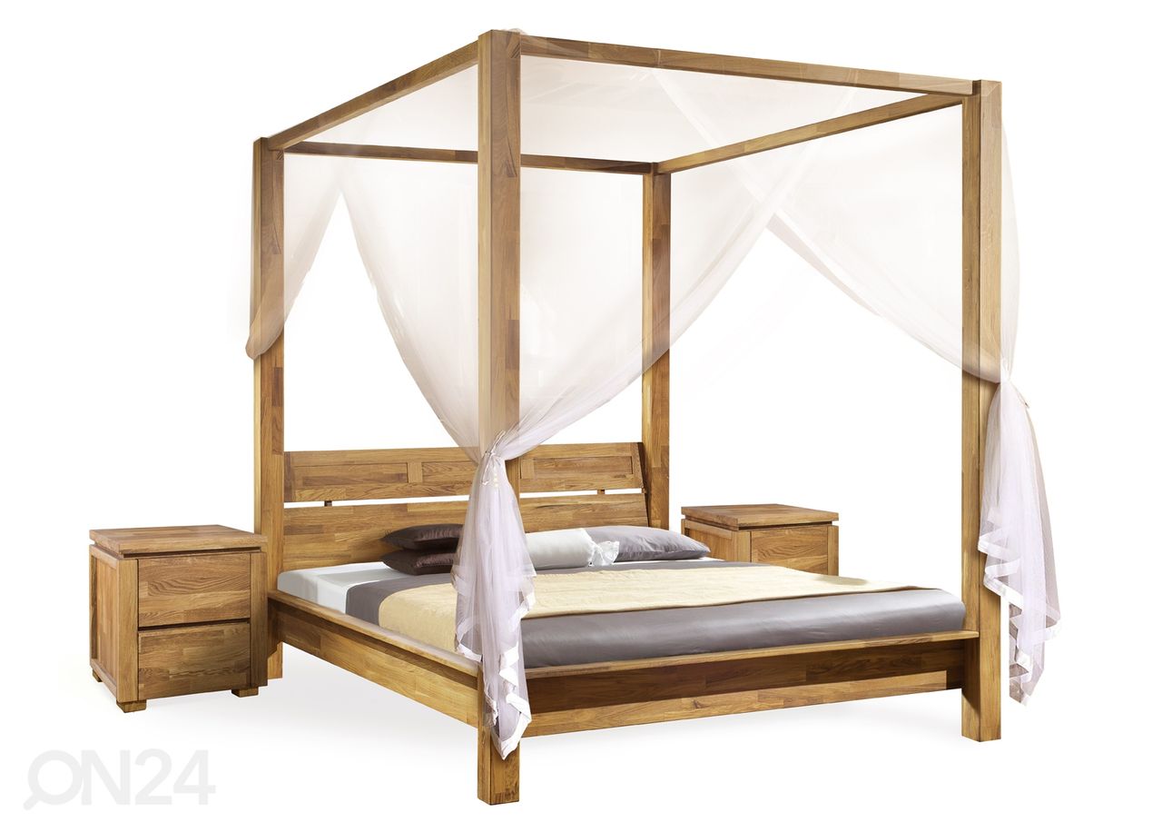 Кровать с балдахином из массива дуба Sevilla 140x200 cm увеличить