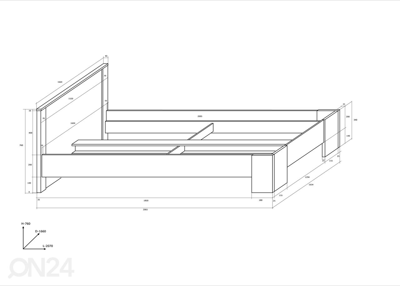 Кровать 160x200 cm увеличить