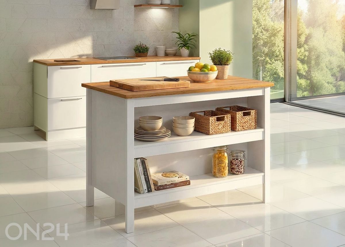 Кухонный остров Julina, белый/дуб артисан увеличить