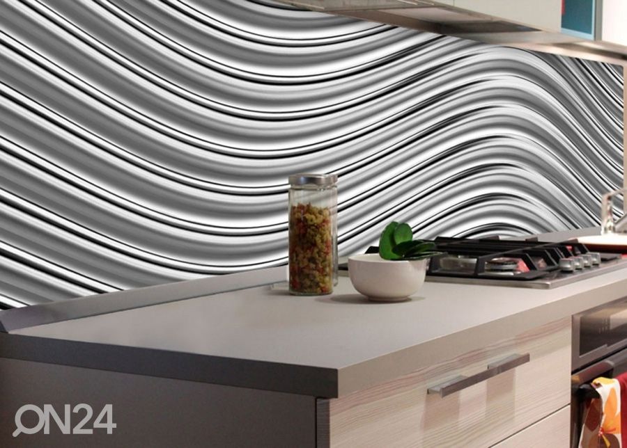 Кухонный фартук Silver rippling 180x60 см увеличить