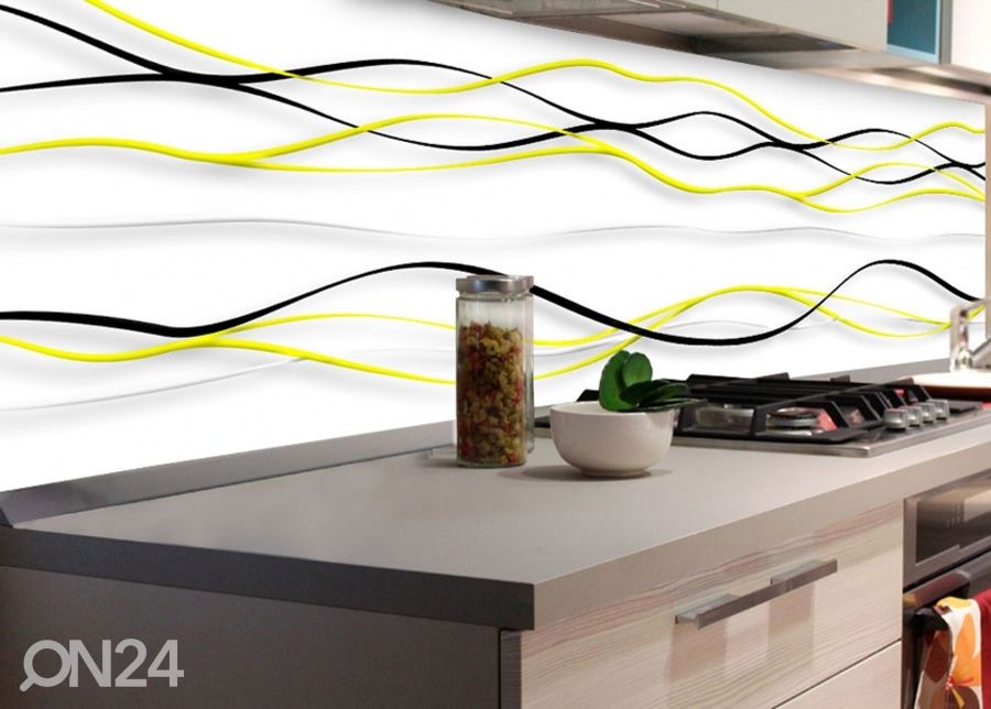 Кухонный фартук Yellow waves 180х60 см увеличить