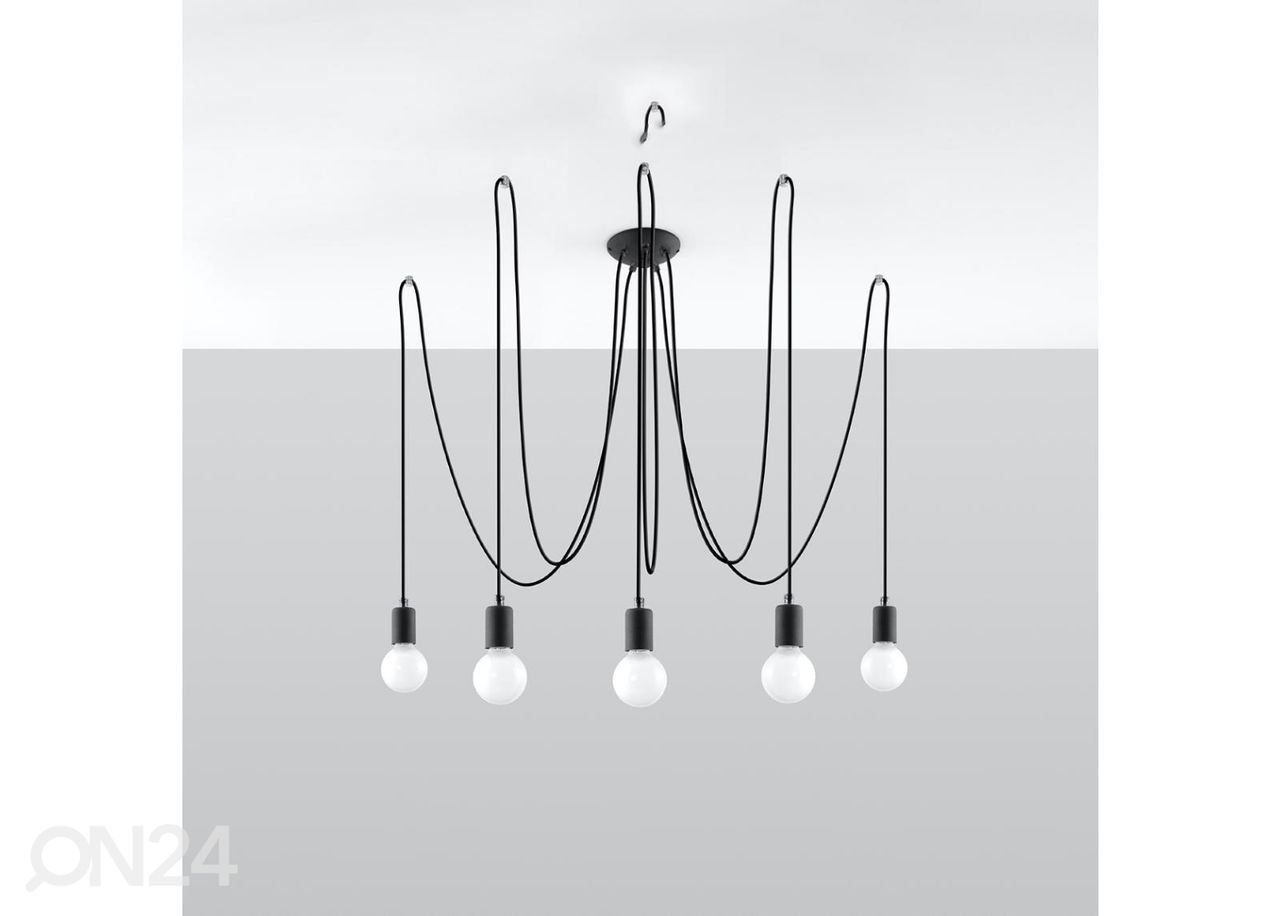 Люстра Edison 5, черная увеличить