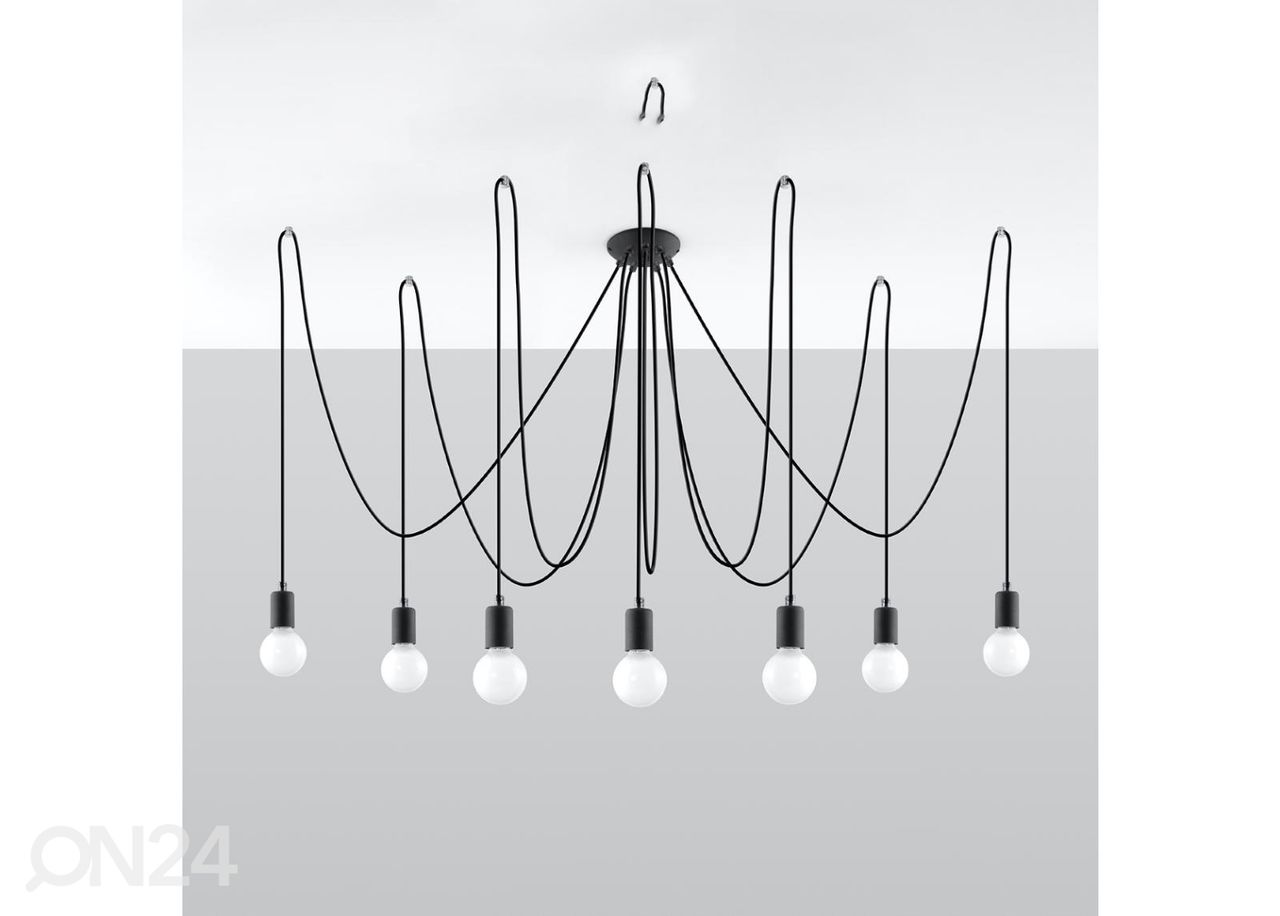Люстра Edison 7, черная увеличить