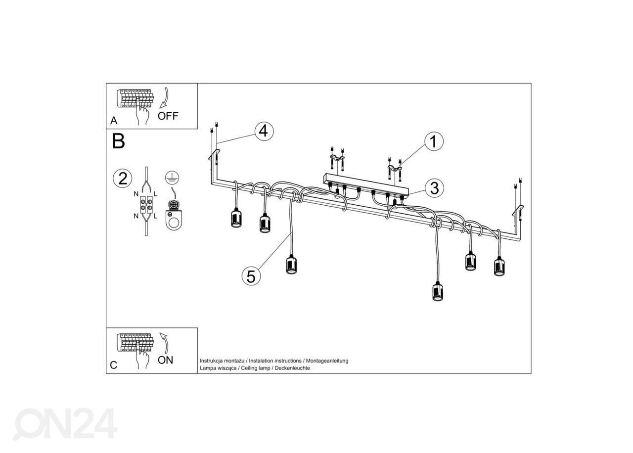 Люстра Salamanca 6, черная увеличить