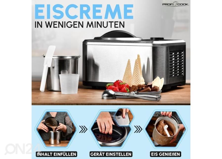 Мороженица и йогуртница ProfiCook PCICM1268 из нержавеющей стали увеличить