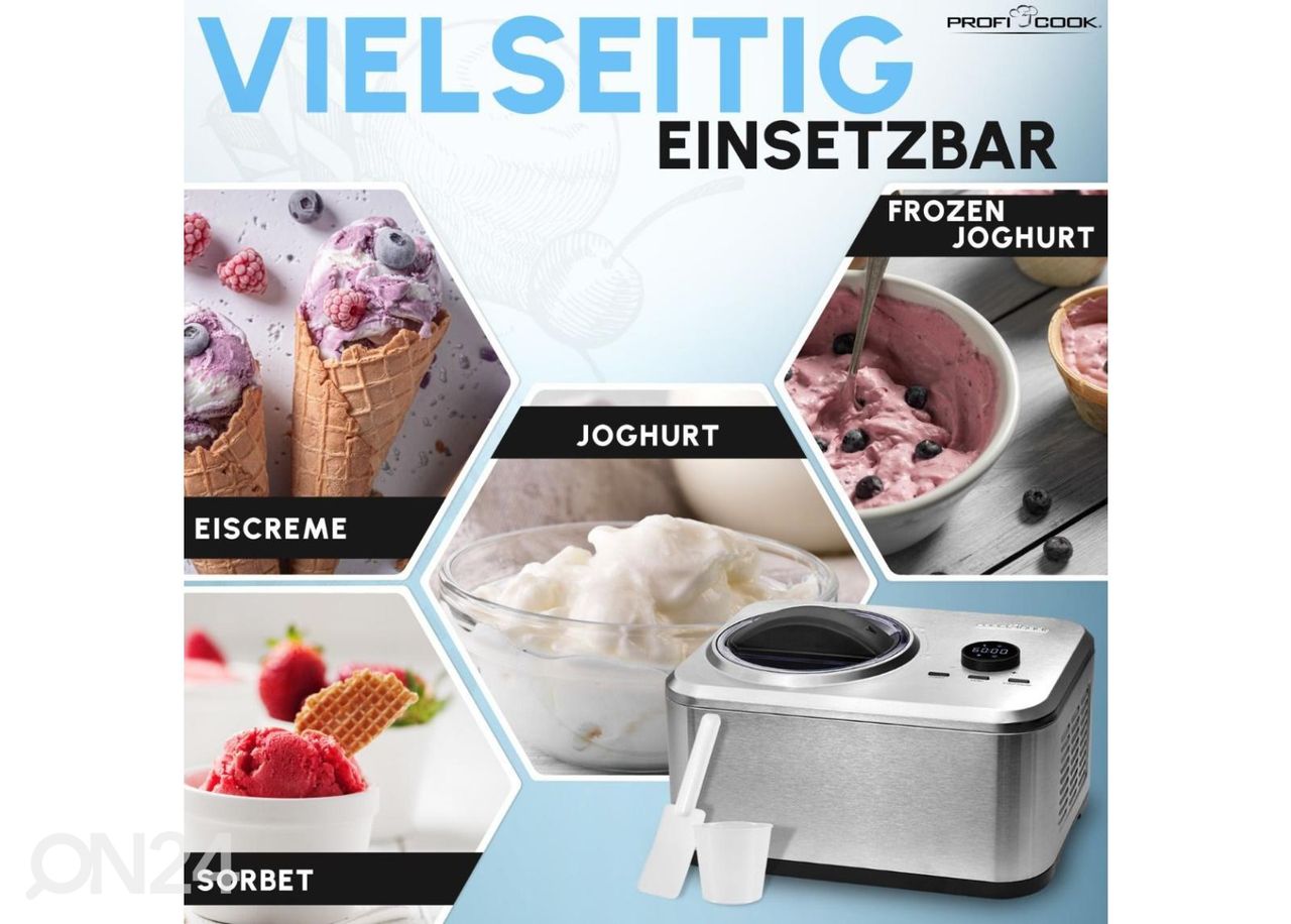 Мороженица и йогуртница ProfiCook PCICM1268 из нержавеющей стали увеличить