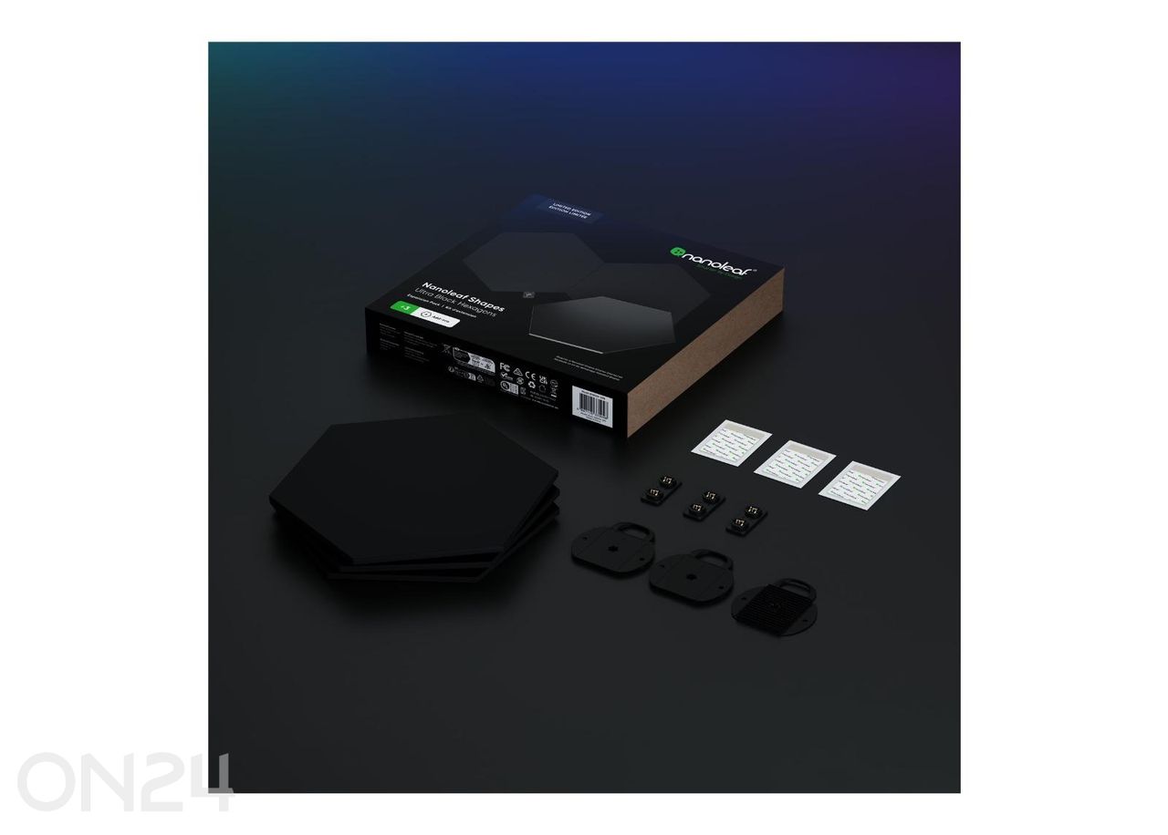 Набор для расширения Nanoleaf Shapes Black Hexagons (3 панели), черный увеличить