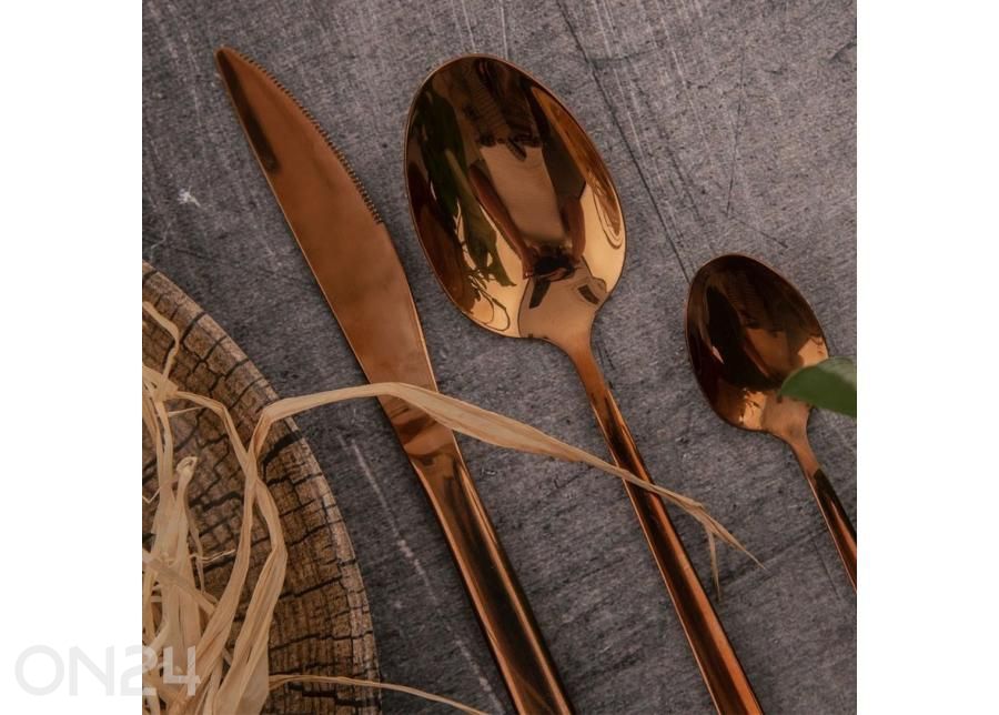 Набор столовых приборов, медь, 24 предмета увеличить