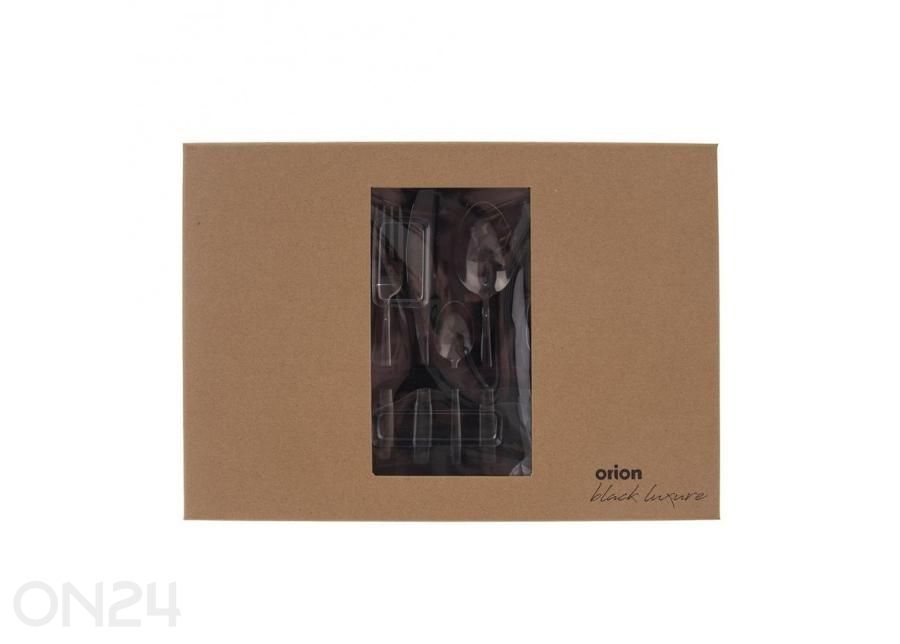 Набор столовых приборов чёрного цвета, 24 предмета увеличить