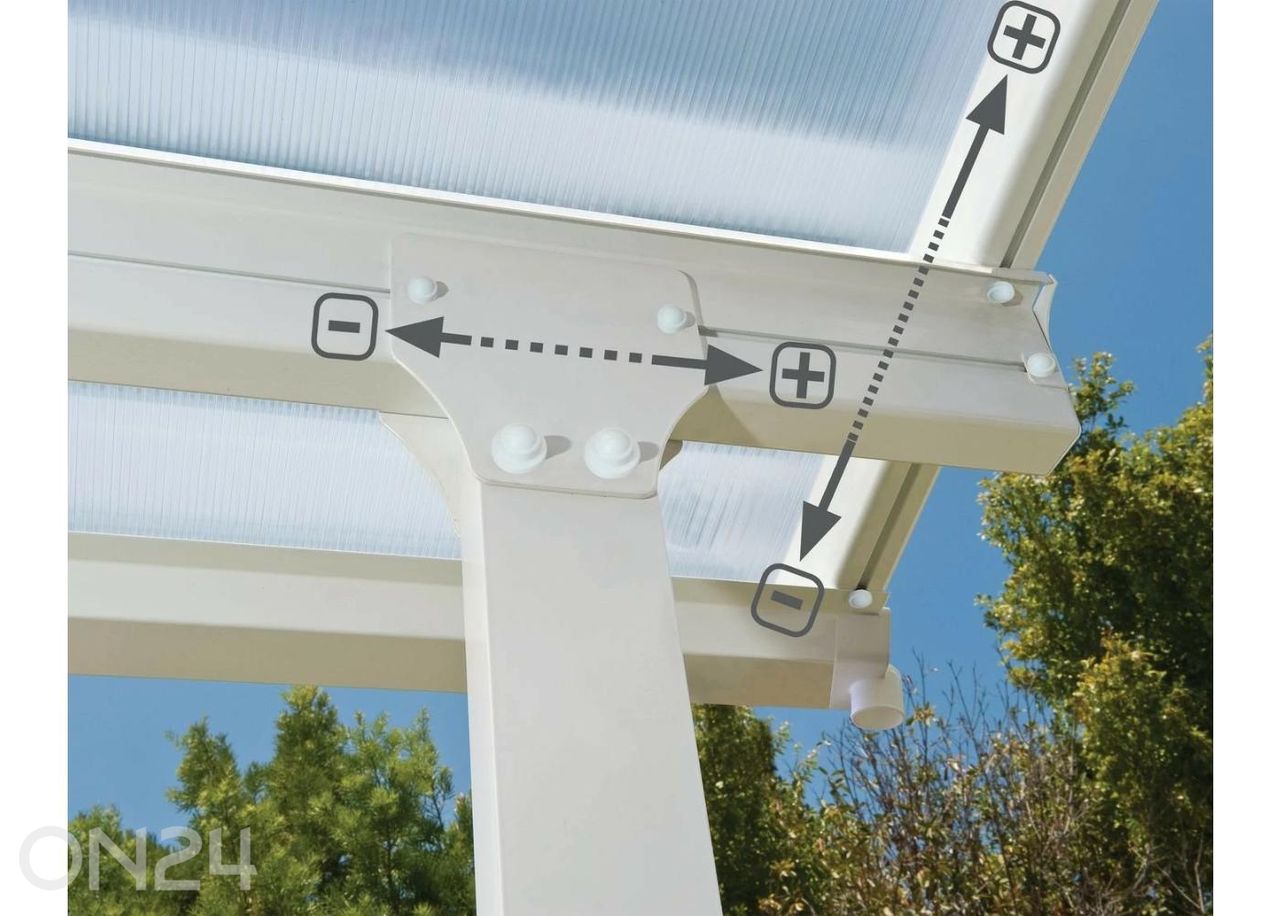 Навес для террасы Feria 3x3 м увеличить