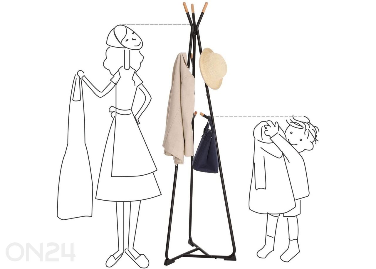 Напольная вешалка, цвет черный увеличить