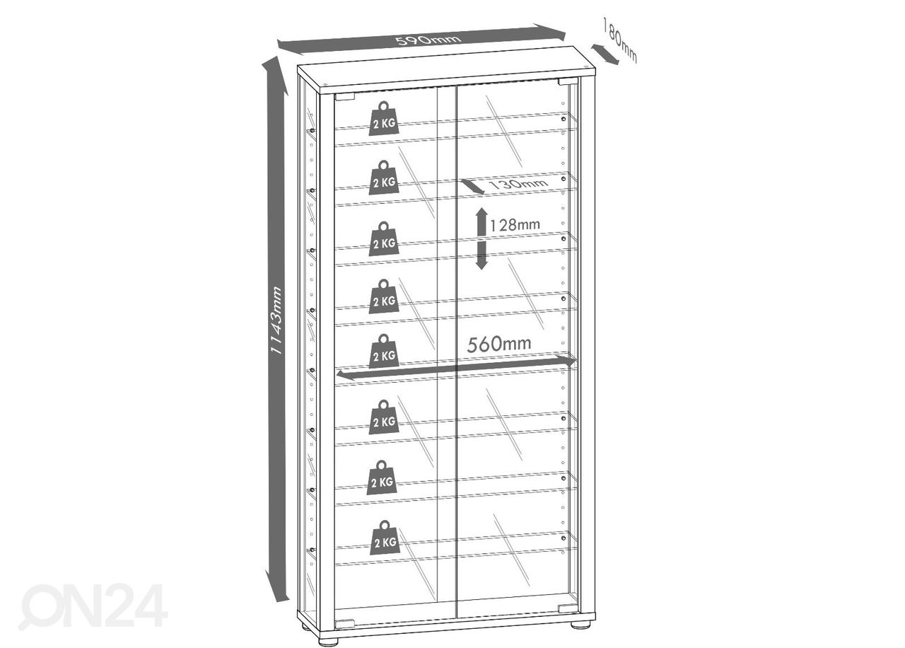 Настенная витрина Vitrosa Maxi 59 cm увеличить