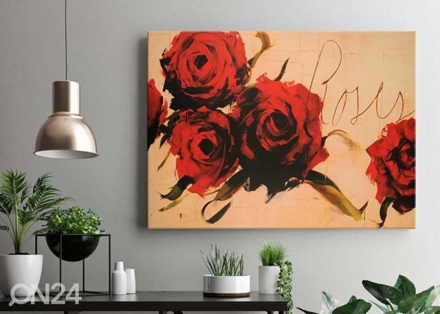 Настенная картина Painted Roses 3D 98x68 см увеличить