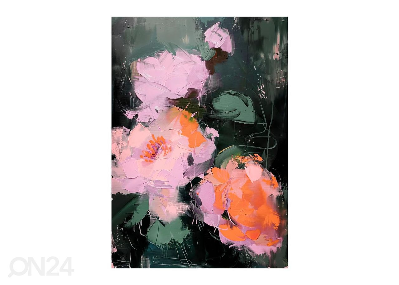 Настенная картина Pink Flowers 60x80 см увеличить