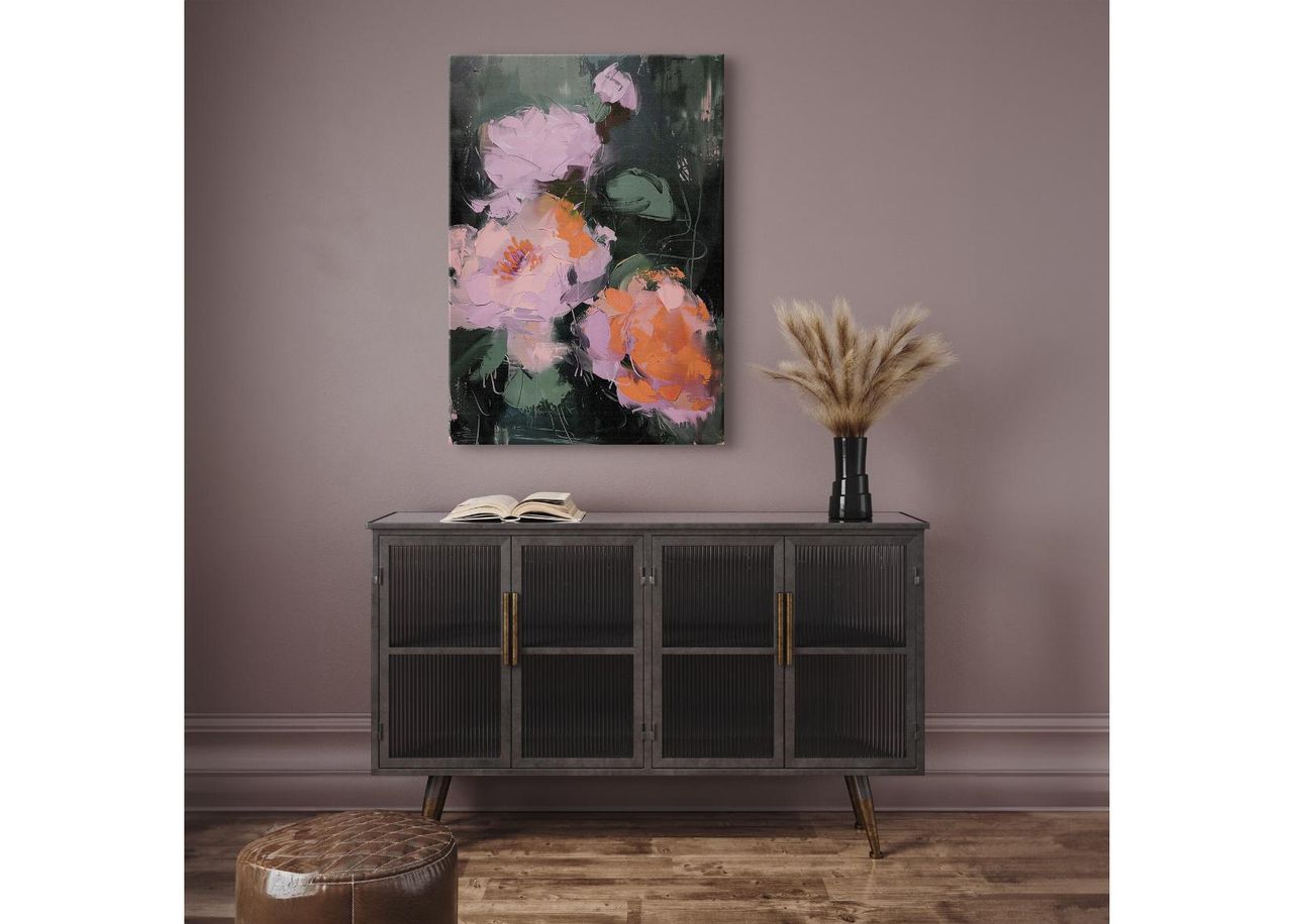 Настенная картина Pink Flowers 60x80 см увеличить