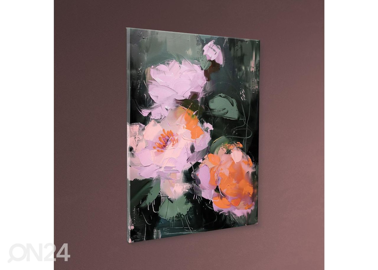 Настенная картина Pink Flowers 60x80 см увеличить