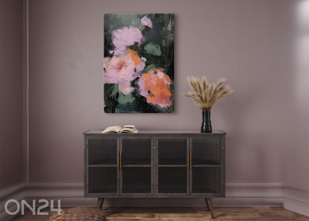 Настенная картина Pink Flowers 60x80 см увеличить