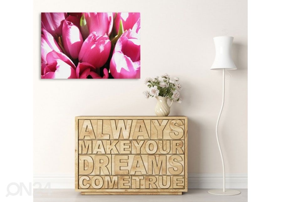 Настенная картина Pink tulips 70x100 см увеличить