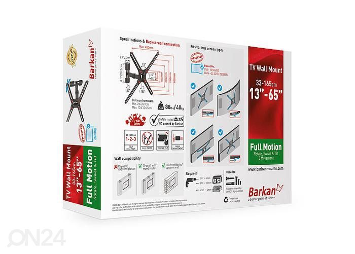 Настенное крепление для телевизора Barkan BM331 13 "- 65" увеличить