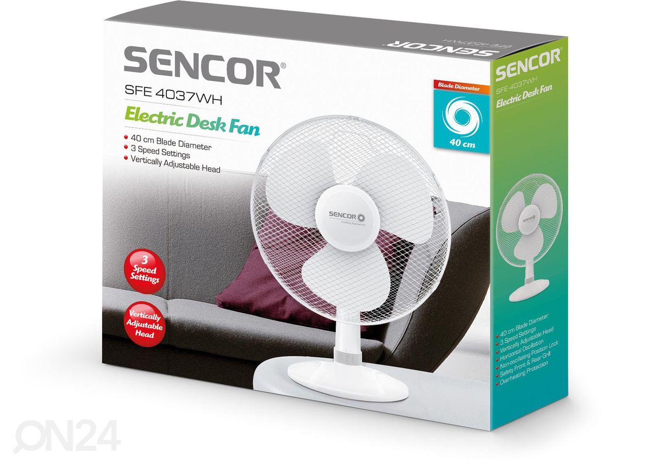 Настольный вентилятор Sencor 40 см SFE4037WH увеличить