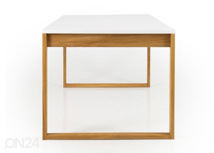Обеденный стол Birka 180x90 cm, белый/дуб увеличить