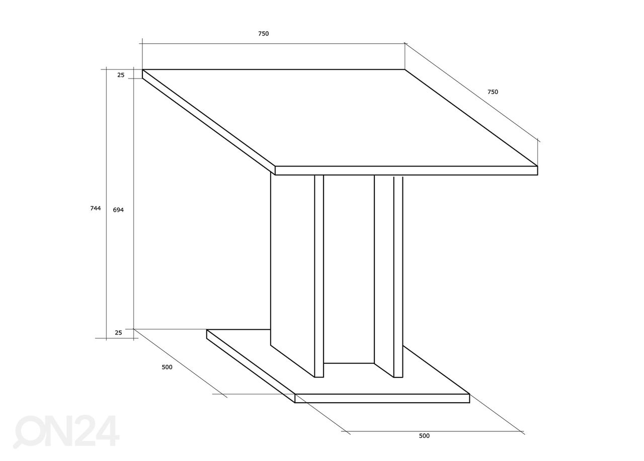 Обеденный стол Leap 75x75 cm увеличить