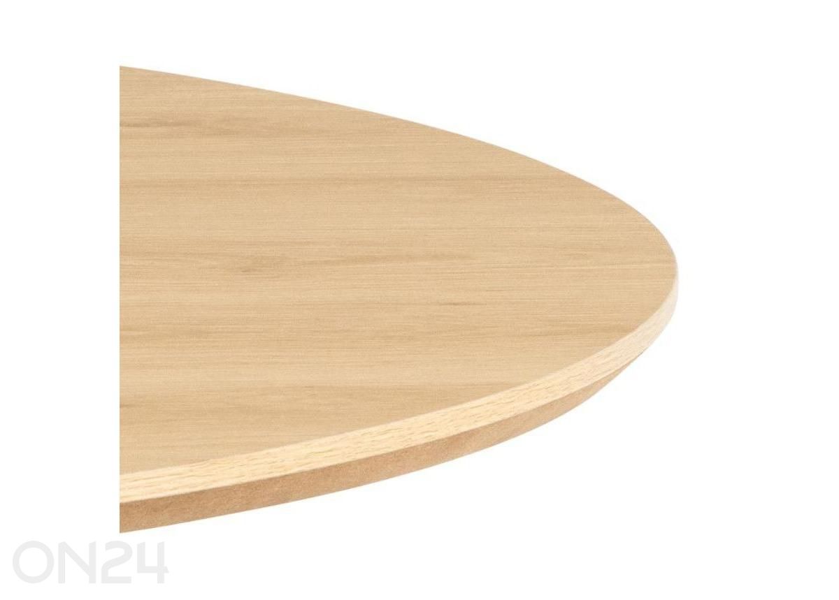 Обеденный стол Ziida D120 дуб/черный увеличить