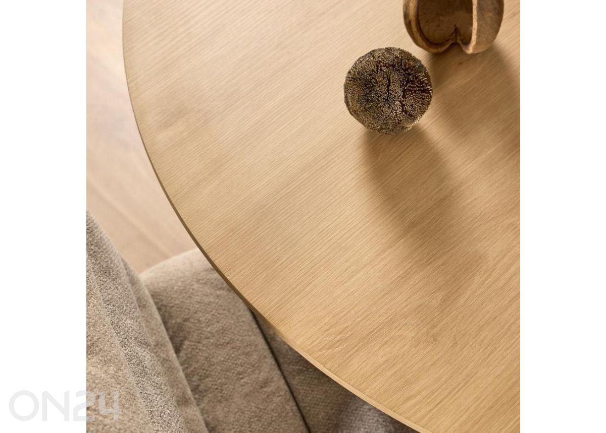 Обеденный стол Ziida D120 дуб/черный увеличить