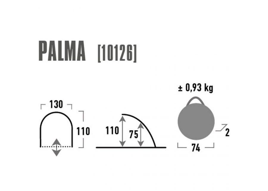 Пляжная палатка High Peak Palma синий / серый увеличить