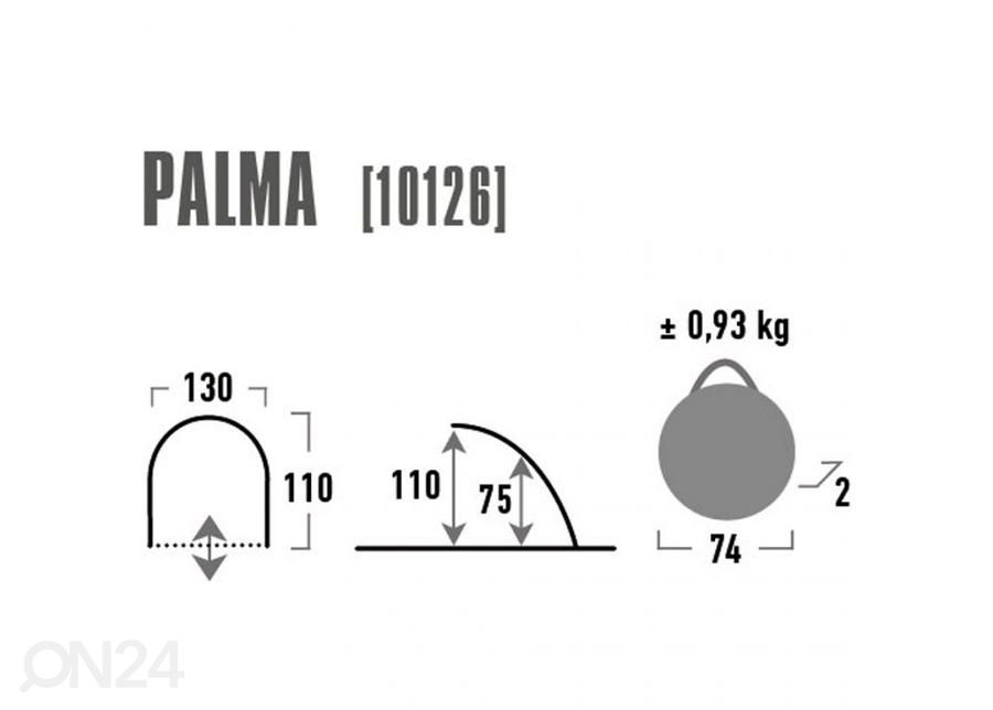 Пляжная палатка High Peak Palma синяя / серая увеличить