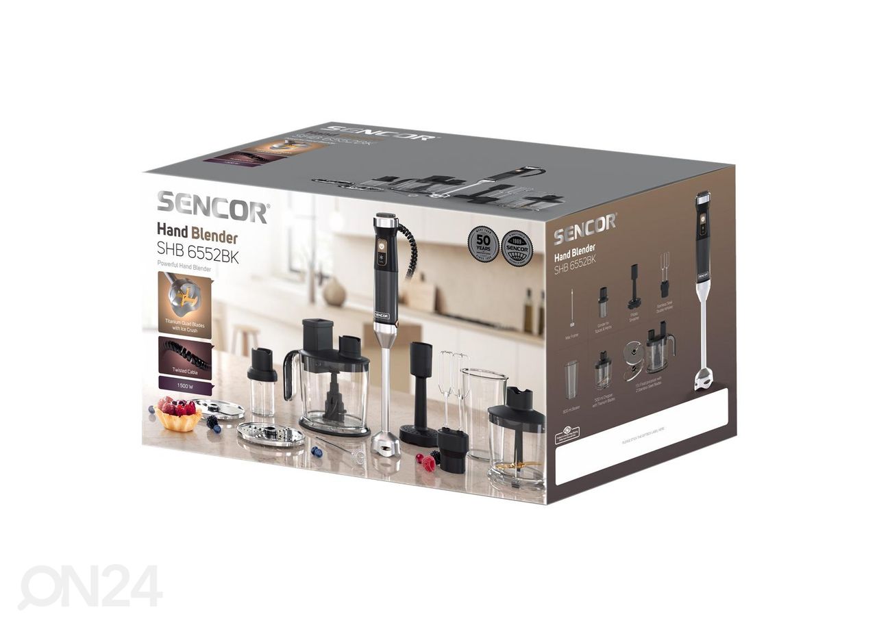 Погружной блендер с принадлежностями Sencor SHB6552BK, черный увеличить
