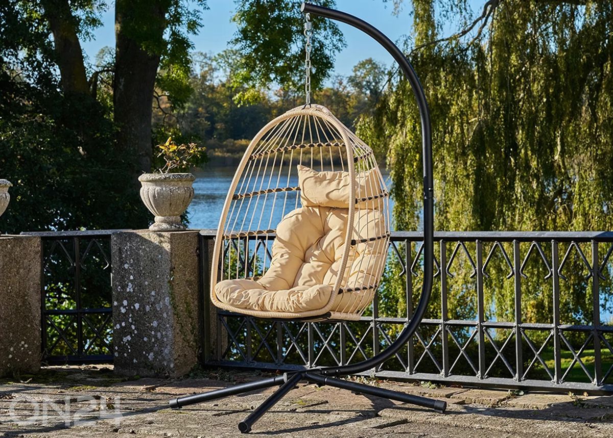 Подвесное кресло с опорной ножкой увеличить