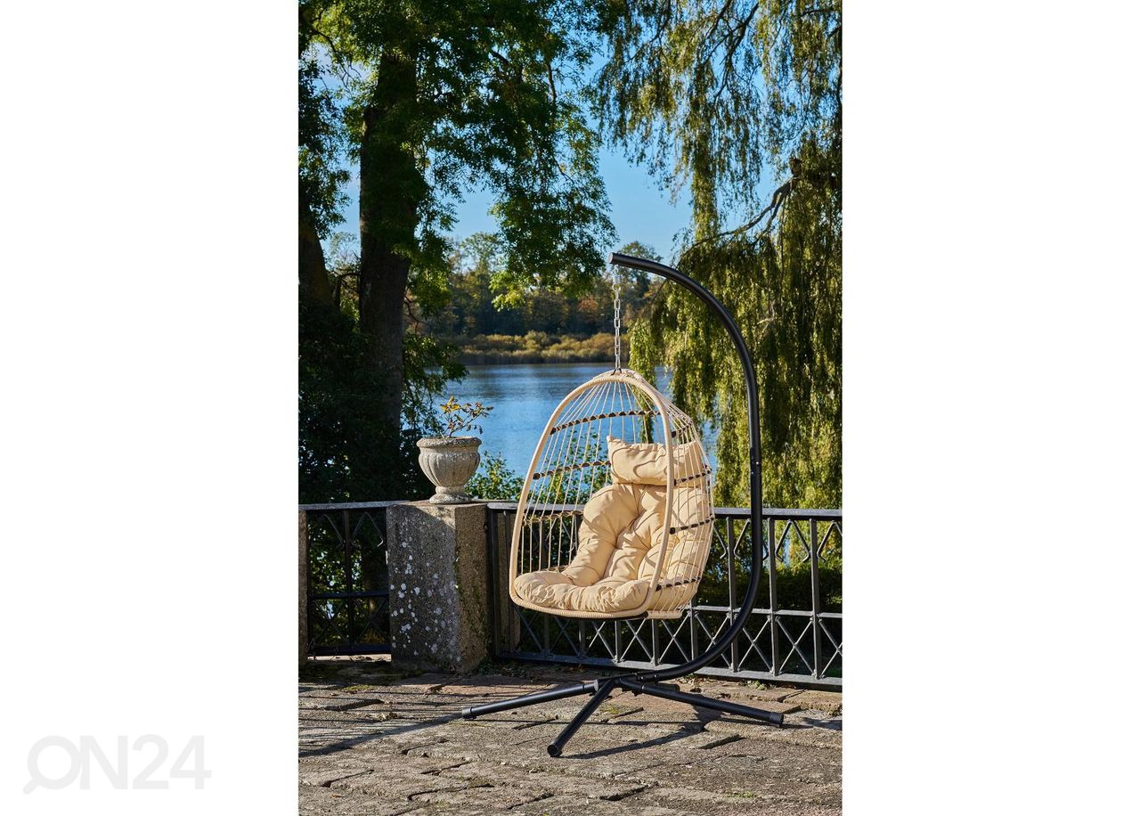 Подвесное кресло с опорной ножкой увеличить