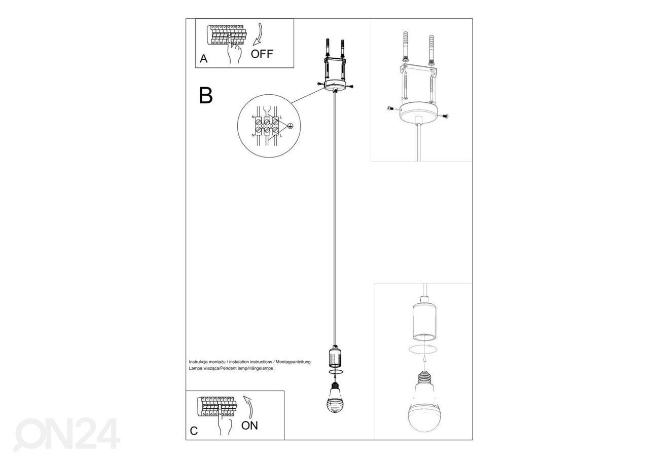 Подвесной светильник Edison, черный увеличить