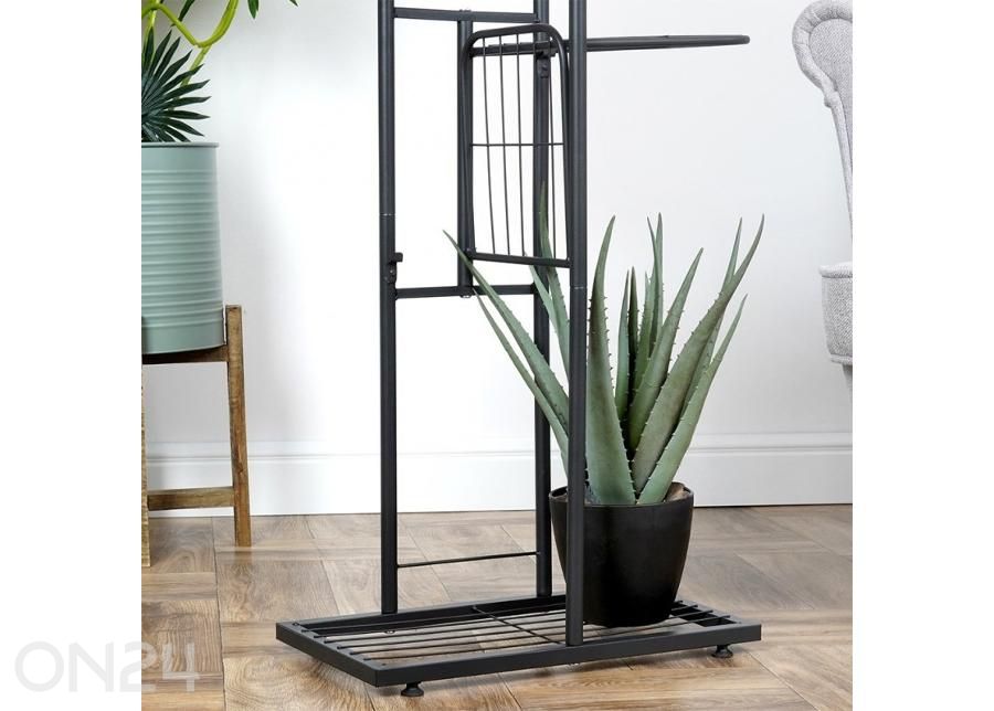 Подставка для цветов с 4 уровнями, черная увеличить