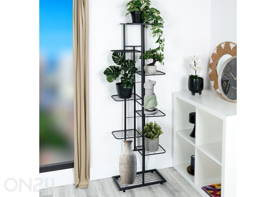 Подставка для цветов с 8 уровнями, черная увеличить