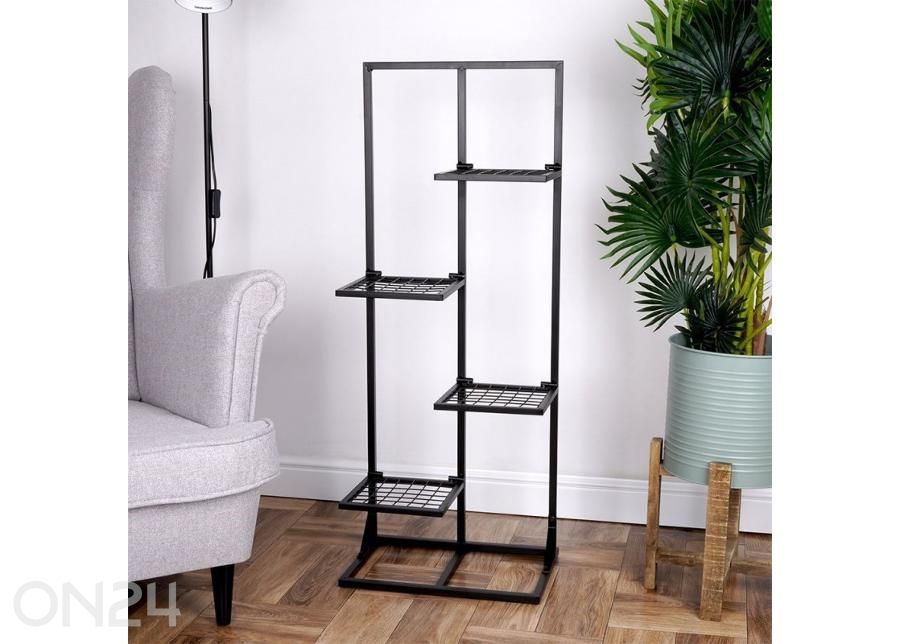 Подставка для цветов, 4 уровня, черная увеличить