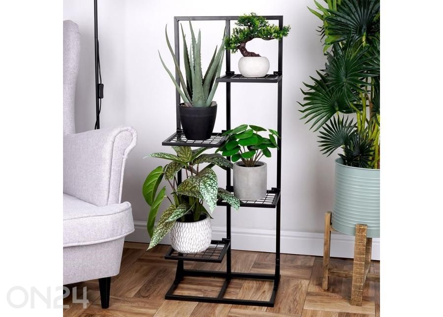 Подставка для цветов, 4 уровня, черная увеличить