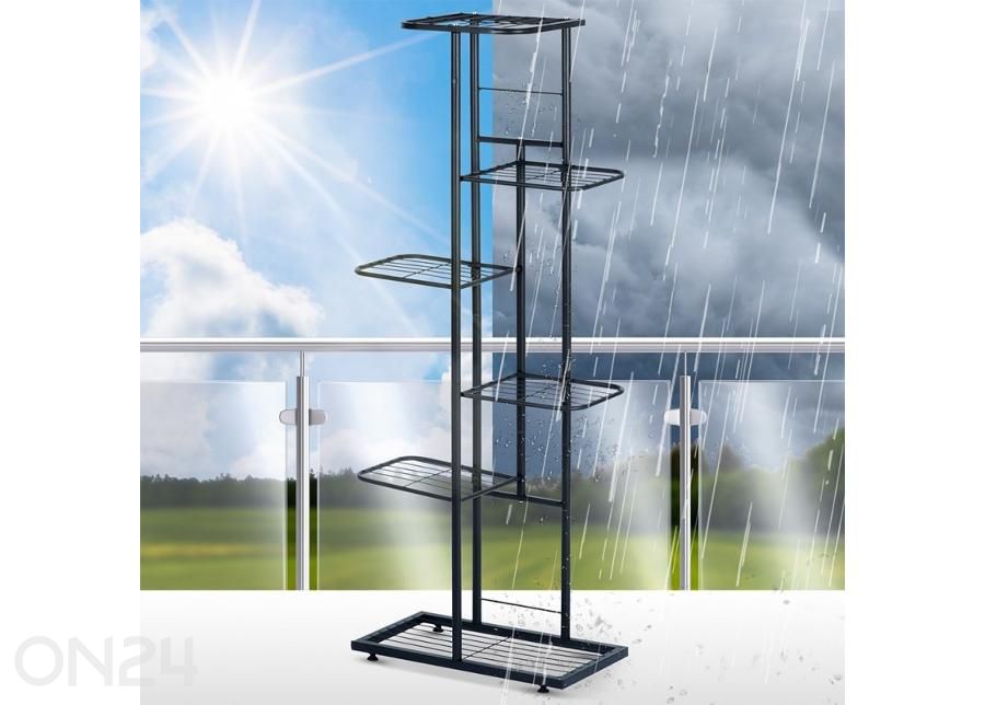 Подставка для цветов, 6 уровней, черная увеличить