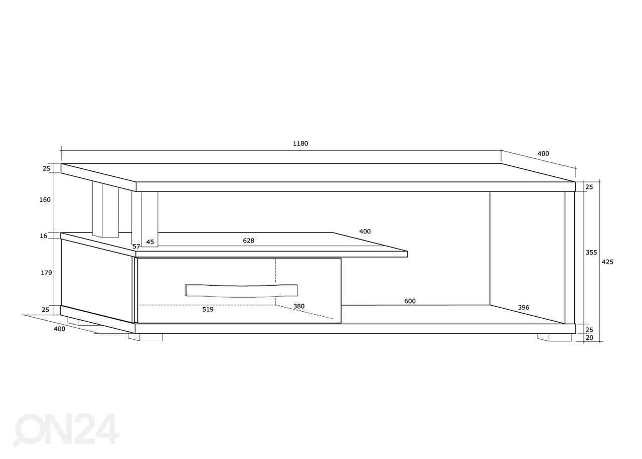 Подставка под ТВ Cloghroe 118 cm увеличить