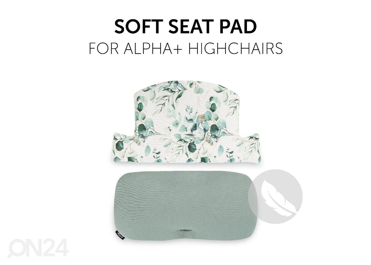 Подушки для стульчика для кормления Hauck Select Alpha Jersey Leaves мятно-зеленый увеличить