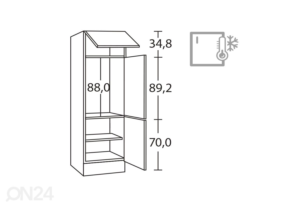 Полувысокий кухонный шкаф Faro 60 cm увеличить