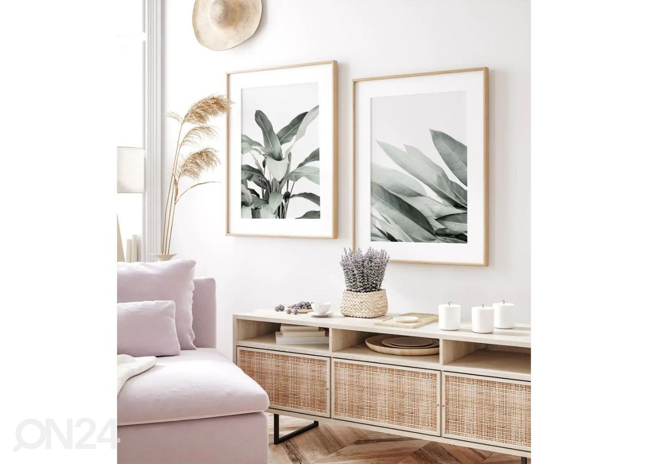 Постер Зелёные листья II 70x100 см увеличить