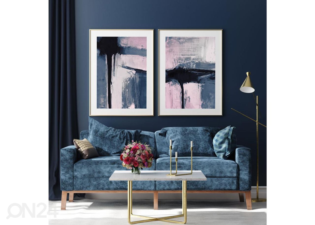 Постер Розовый и голубой I 50x70 см увеличить