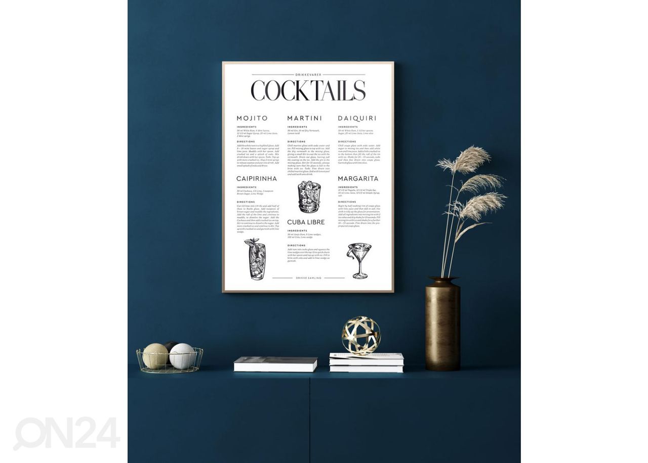 Постер Cocktails 21x30 см увеличить