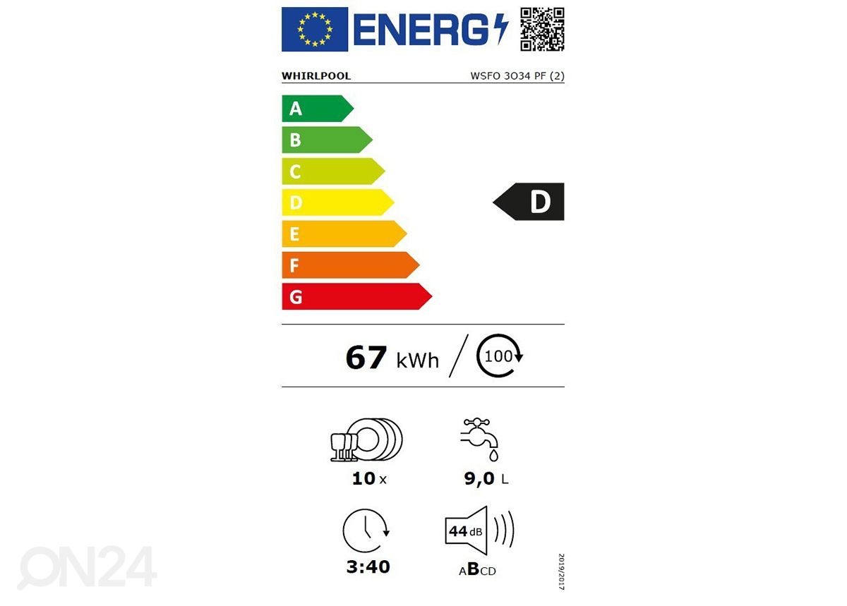 Посудомоечная машина Whirlpool WSFO3O34PF увеличить