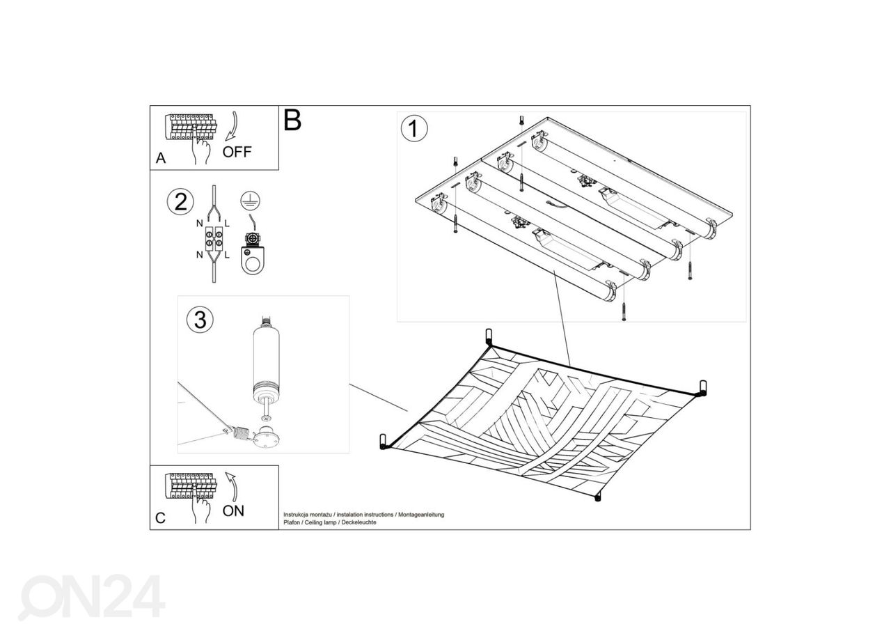 Потолочный светильник Luna 2, белый увеличить