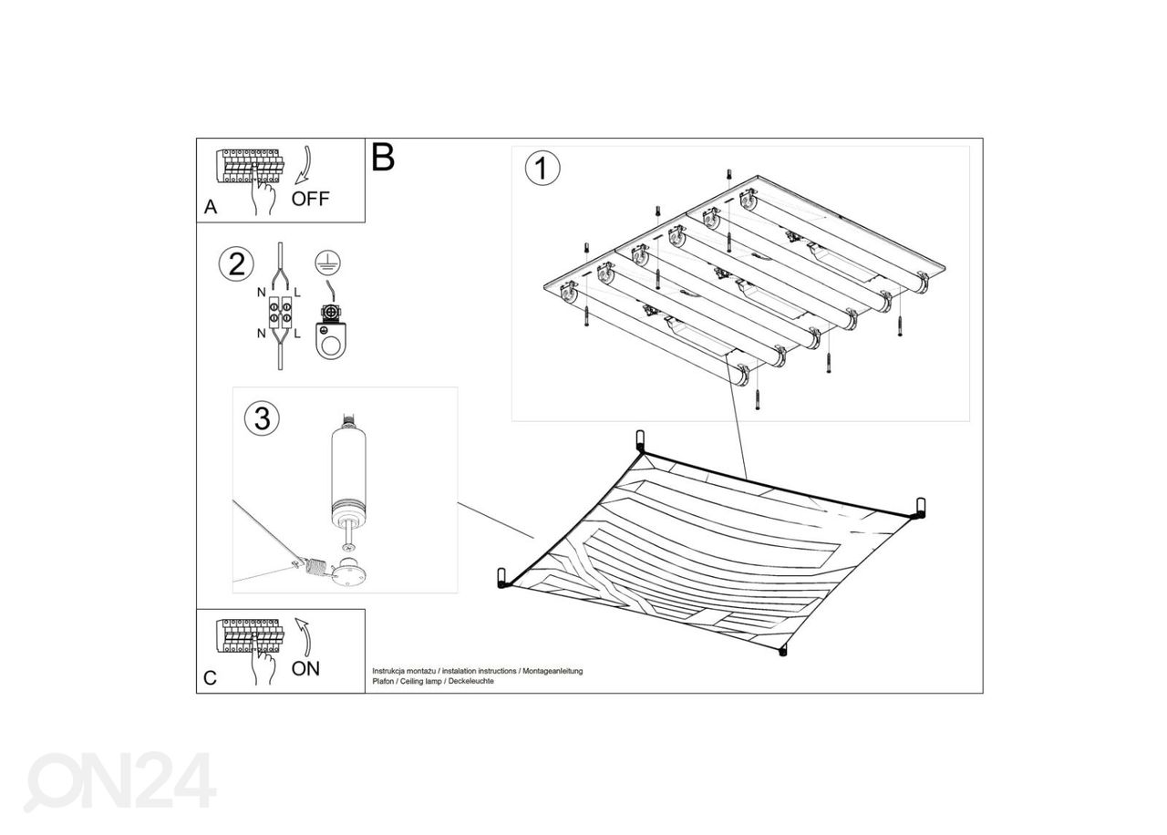 Потолочный светильник Luna 3, белый увеличить