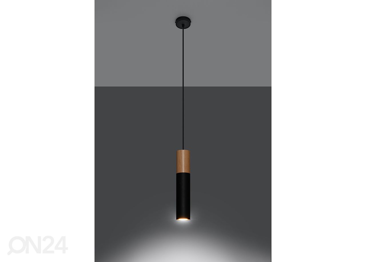 Потолочный светильник Pablo, черный/ натуральный увеличить