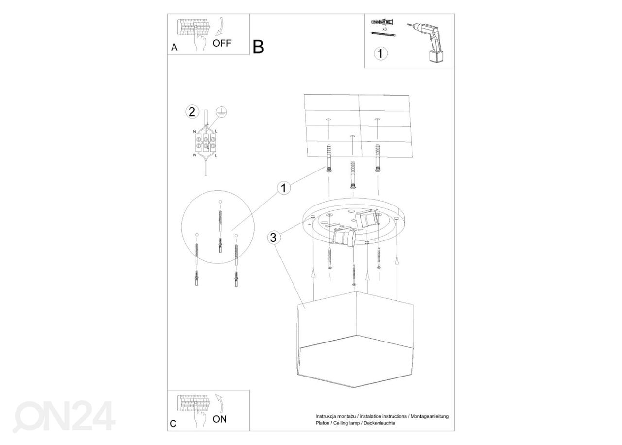 Потолочный светильник Sunde 15, белый увеличить